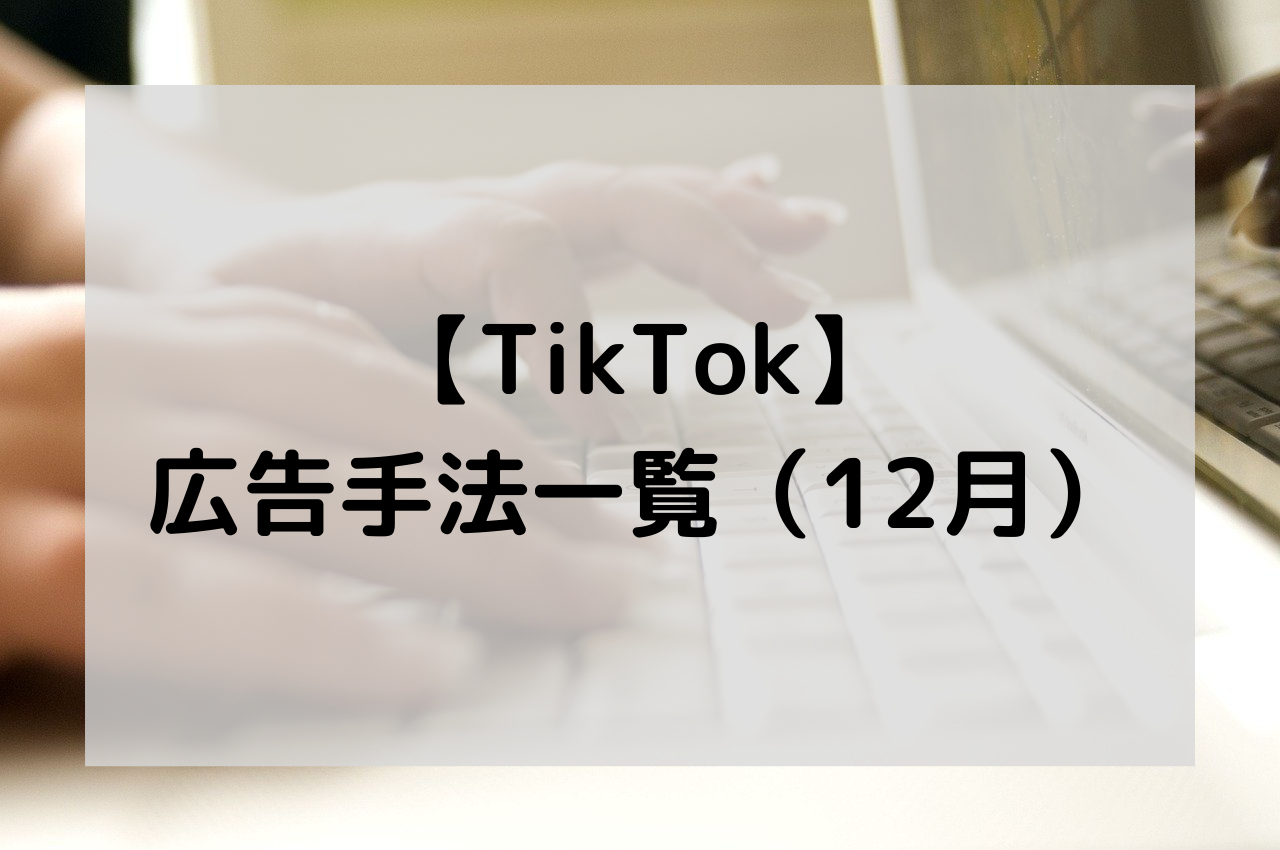 【TikTok】広告手法一覧【2020年Q4】